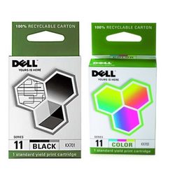 Original Dell Series 11 Black and Color Combo Pack Ink Cartridges