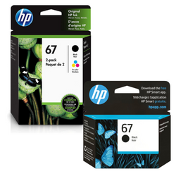 Original HP 67 2 Black and 1 Color Ink Cartridge-3 Pack