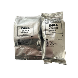 Original Dell Series 11XL Black and Color Combo Pack Ink Cartridges