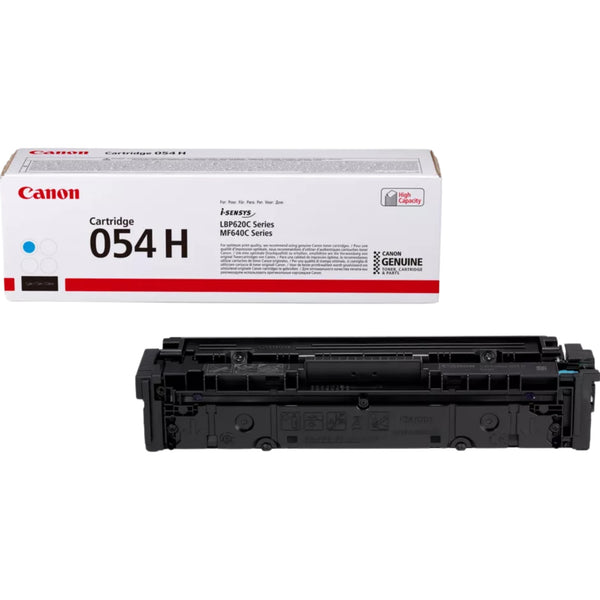 Canon 054H High-Yield Cyan LaserJet Toner Cartridge, 3027C001