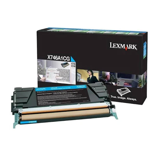 Genuine Lexmark X746A1CG Standard Yield Cyan Toner Cartridge