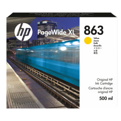 HP 863 500-ml Yellow Pagewide XL Ink Cartridge, F9K39A