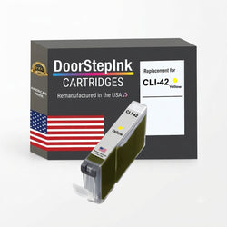 DoorStepInk Brand for Canon CLI-42 Yellow Remanufactured in the USA Ink Cartridges
