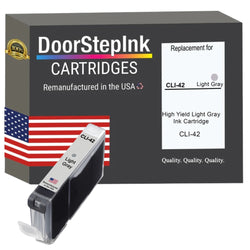 DoorStepInk Brand for Canon CLI-42 Light Gray Remanufactured in the USA Ink Cartridges