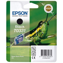 Original Epson T0331 Standard-Yield Black Ink Cartridge, T033120