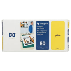 HP 80 (C4823A) Yellow Printhead & Printhead Cleaner