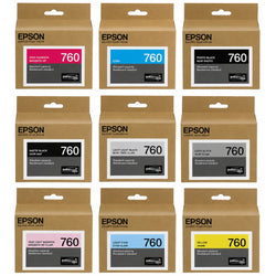 Epson T760 Ultrachrome HD Ink Cartridge Complete Set
