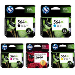 HP 564XL Black and Color Ink Cartridges-5pack