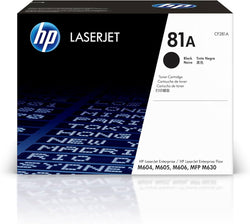 Original HP 81A Black LaserJet Toner Cartridge, CF281A