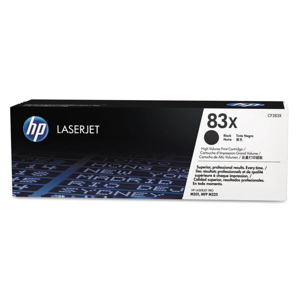 Genuine HP 83X High-Yield Black LaserJet Toner Cartridge, CF283X