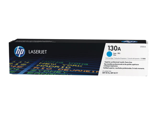 Genuine HP 130A Cyan LaserJet Toner Cartridge, CF351A