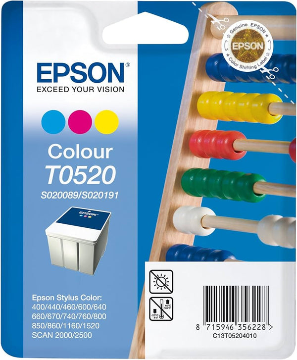 Epson T052 Stylus Colour Ink Cartridge, S020089/S020191