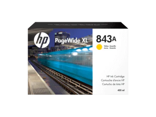 HP 843A 400ml PageWide XL Yellow Ink Cartridge, C1Q60A