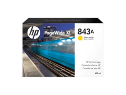 HP 843A 400ml PageWide XL Yellow Ink Cartridge, C1Q60A