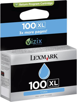 Original Lexmark 14N1093 100XL Cyan Ink Cartridge