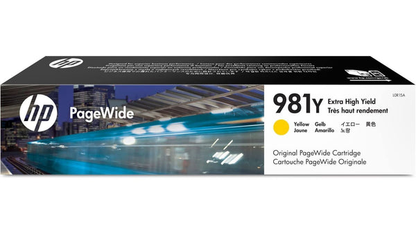 Genuine HP 981Y Extra High Yield Yellow PageWide Ink Cartridge, L0R15A