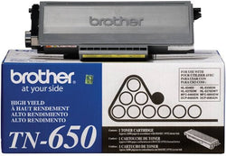 Genuine Brother TN-650 High-Yield Black Toner Cartridge