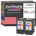 DoorStepInk Remanufactured in the USA Ink Cartridges for Canon CL-241XL 241 XL Color Twin Pack