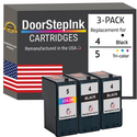 DoorStepInk Remanufactured in the USA Ink Cartridges for Lexmark #4 2 Black / #5 1 Color 3-Pack