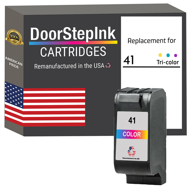 DoorStepInk Remanufactured in the USA Ink Cartridge for HP 41 Color 51641A