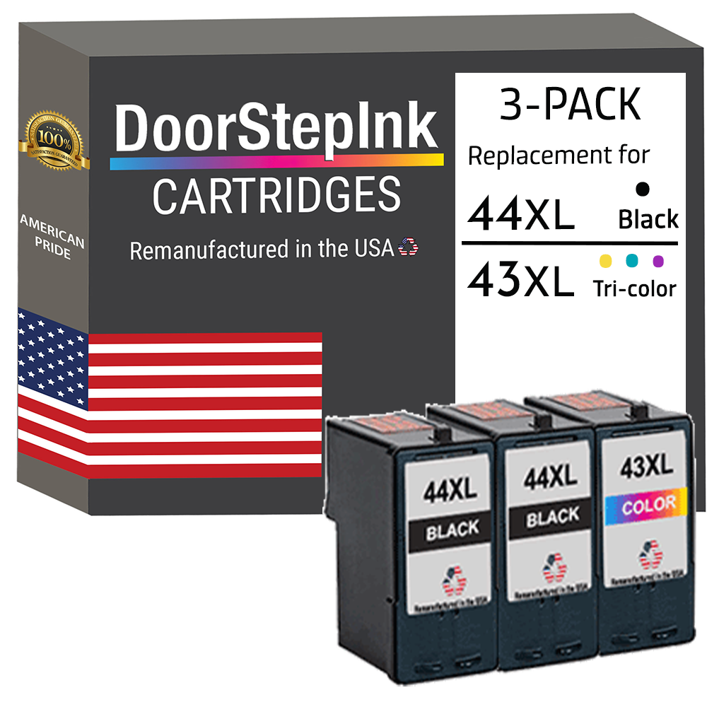 DoorStepInk Brand for Lexmark #44XL 2 Black / #43XL 1 Color Remanufact