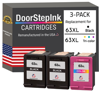 Replacement HP 63XL Black (F6U63AN) & Color (F6U64AN) Ink Cartridges-Combo Pack 