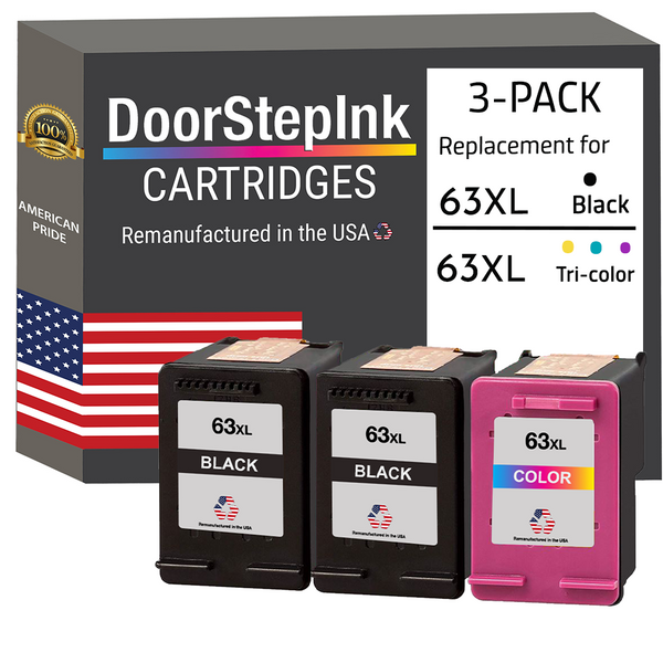 Valinkso Compatible 63XL Ink Cartridges Black and Color Replacement for HP Ink 63XL Valinkso Compatible 63XL Ink Cartridges Black and Color Replacement for HP Ink 63XL