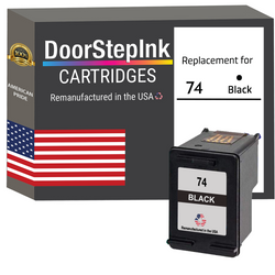 DoorStepInk Remanufactured in the USA Ink Cartridge for HP 74 Black