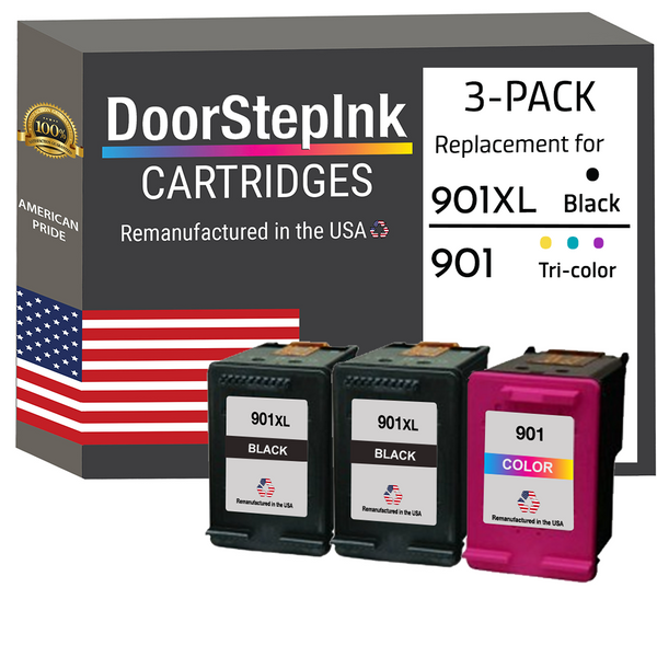 thumbnail image 2 of Hp 901xl Black Genuine Original OEM HP 901xl CC654AN Black Printer Ink Cartridge For Officejet Hp 906xl 2 of 9