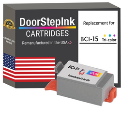 DoorStepInk Remanufactured in the USA Ink Cartridges for Canon BCI-15  BCI15 Color