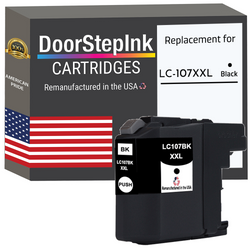 DoorStepInk Remanufactured in the USA Ink Cartridges for Brother LC107BK Black 