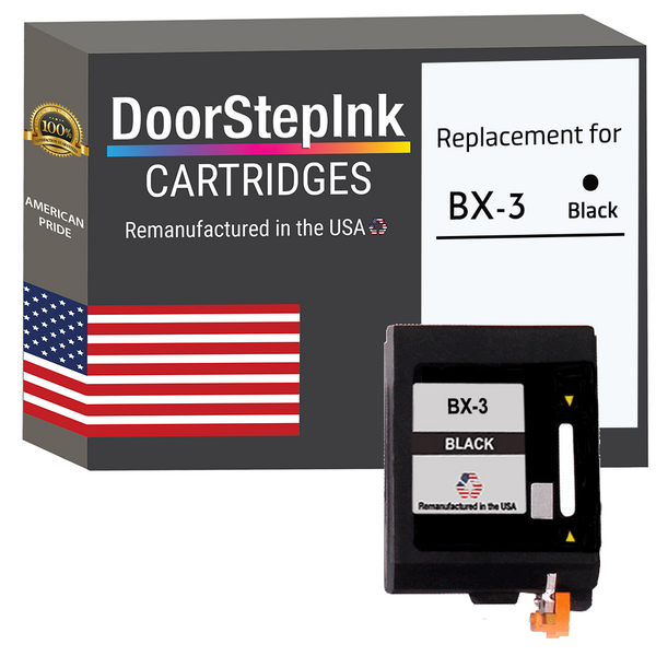 DoorStepInk Remanufactured in the USA Ink Cartridge for Canon BX-3 Black