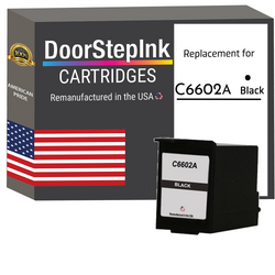 DoorStepInk Remanufactured in the USA Ink Cartridge for HP C6602A Black