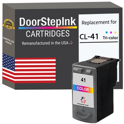 DoorStepInk Remanufactured in the USA Ink Cartridge for Canon CL-41 Tri-Color
