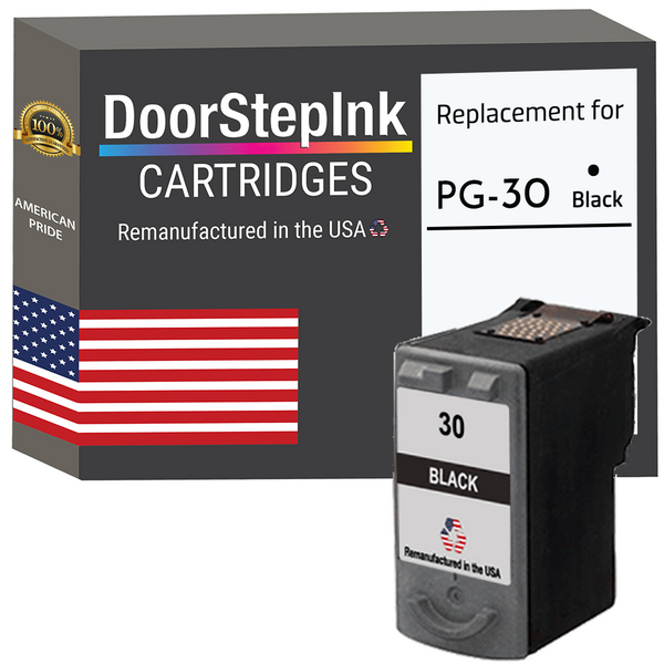 DoorStepInk Remanufactured in the USA Ink Cartridge for Canon PG-30 Black