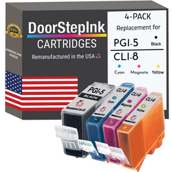 DoorStepInk Remanufactured in the USA Ink Cartridges for Brother LC51 Black, Cyan, Magenta and Yellow (4Pack)