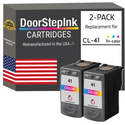 DoorStepInk Remanufactured in the USA Ink Cartridges for Canon CL-41 Color Twin Pack