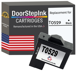 DoorStepInk Remanufactured in the USA Ink Cartridge for Dell Series 1 T0529 Black