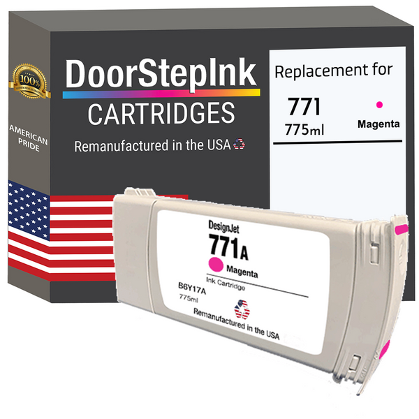 DoorStepInk Remanufactured in the USA Ink Cartridge for 771 775ML Magenta