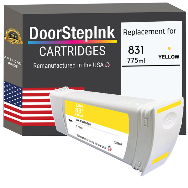 DoorStepInk Remanufactured in the USA Ink Cartridge for 831 775ML Yellow