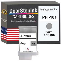 DoorStepInk Remanufactured in the USA Ink Cartridge for Canon PFI-101 130ML Gray