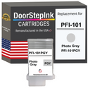 DoorStepInk Remanufactured in the USA Ink Cartridge for Canon PFI-101 130ML Photo Gray