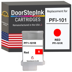 DoorStepInk Remanufactured in the USA Ink Cartridge for Canon PFI-101 130ML Red