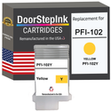 DoorStepInk Remanufactured in the USA Ink Cartridge for Canon PFI-102 130mL Yellow