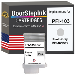 DoorStepInk Remanufactured in the USA Ink Cartridge for Canon PFI-103 130ML Photo Gray