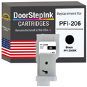 DoorStepInk Remanufactured in the USA Ink Cartridge for Canon PFI-206 300ML Black