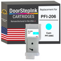DoorStepInk Remanufactured in the USA Ink Cartridge for Canon PFI-206 300ML Cyan