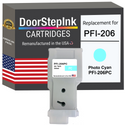 DoorStepInk Remanufactured in the USA Ink Cartridge for Canon PFI-206 300ML Photo Cyan