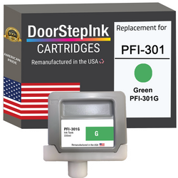 DoorStepInk Remanufactured in the USA Ink Cartridge for Canon PFI-301 330ML Green