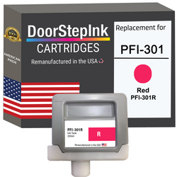 DoorStepInk Remanufactured in the USA Ink Cartridge for Canon PFI-301 330ML Red